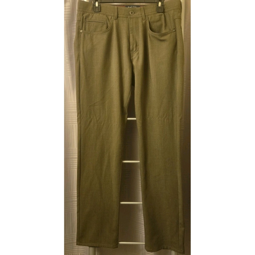 Ballin Pants Mens 34 Brown Crescent Modern Fit Stretch Chino Casual Fits 32x34